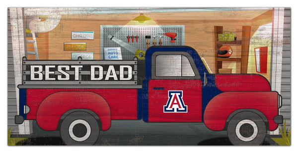 Arizona Wildcats 1078-6X12 Best Dad truck sign