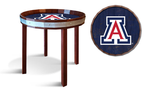 Arizona Wildcats 1092-24" Barrel top end table