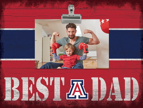 Arizona Wildcats 2016-Best Dad Striped Clip Frame