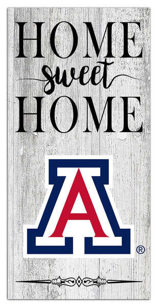 Arizona Wildcats 2025-6X12 Whitewashed Home Sweet Home Sign