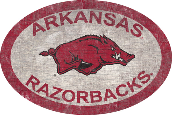 Arkansas Razorbacks 0805-46in Team Color Oval