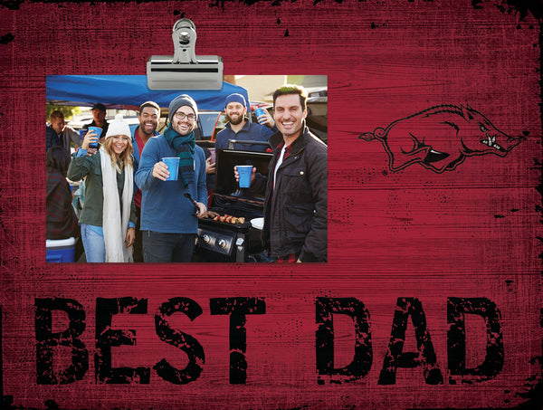 Arkansas Razorbacks 0893-Best Dad Clip Frame