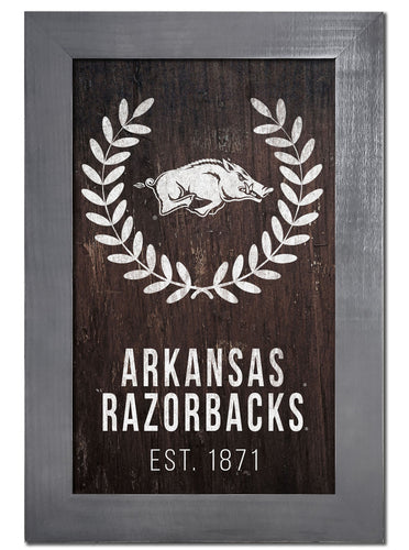 Arkansas Razorbacks 0986-Laurel Wreath 11x19