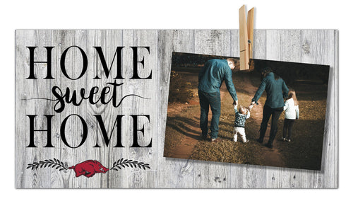 Arkansas Razorbacks 1030-Home Sweet Home Clothespin Frame 6x12
