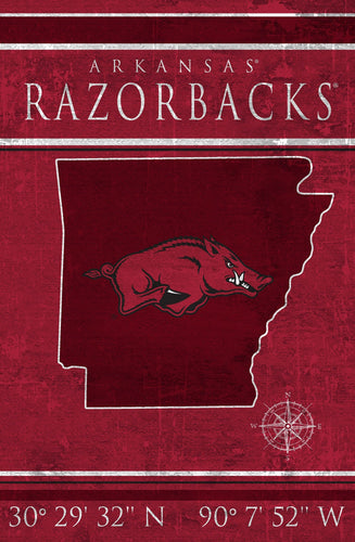 Arkansas Razorbacks 1038-Coordinates 17x26