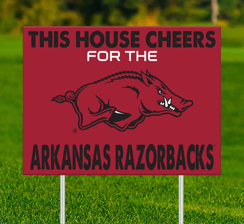 Arkansas Razorbacks 2033-18X24 This house cheers for yard sign
