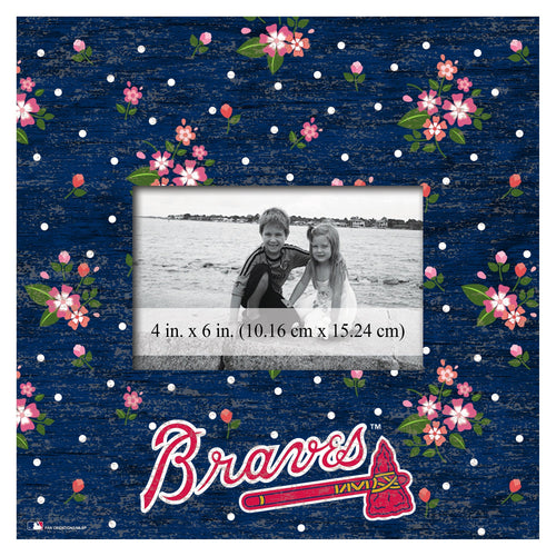 Atlanta Braves 0965-Floral 10x10 Frame