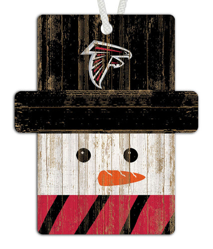 Atlanta Falcons 0980-Snowman Ornament 4.5in