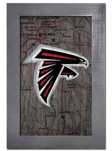 Atlanta Falcons 0985-City Map 11x19