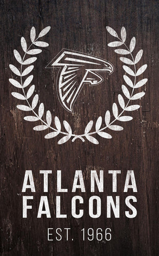 Atlanta Falcons 0986-Laurel Wreath 11x19