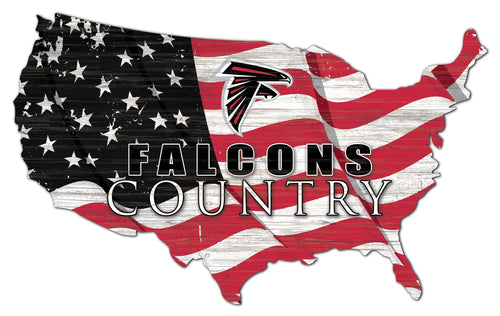 Atlanta Falcons 1001-USA Shape Flag Cutout