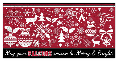 Atlanta Falcons 1052-Merry and Bright 6x12
