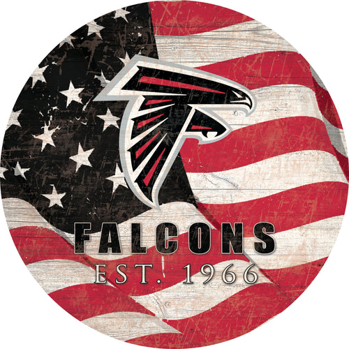 Atlanta Falcons 1058-Team Color Flag Circle - 12"