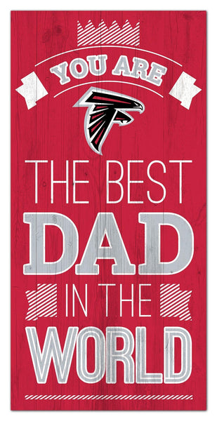 Atlanta Falcons 1079-6X12 Best dad in the world Sign