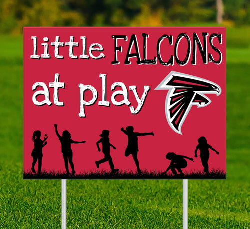 Atlanta Falcons 2031-18X24 Little fans at play 2 sided yard sign