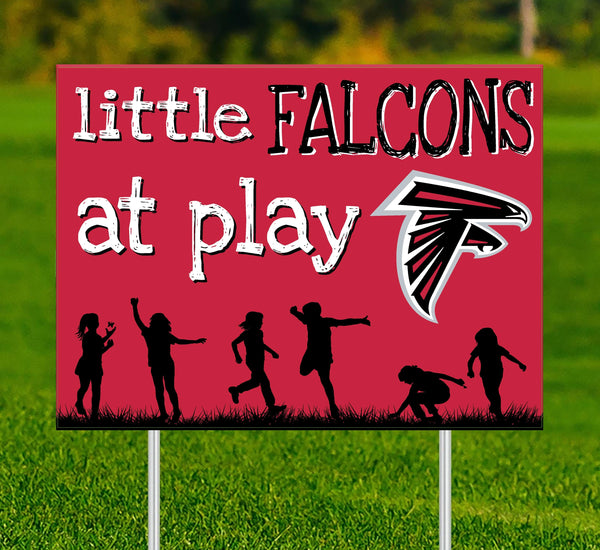 Atlanta Falcons 2031-18X24 Little fans at play 2 sided yard sign