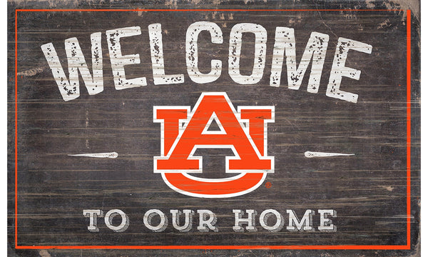 Auburn Tigers 0913-11x19 inch Welcome Sign