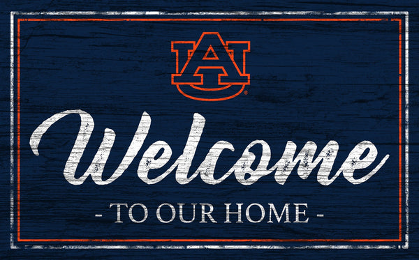 Auburn Tigers 0977-Welcome Team Color 11x19