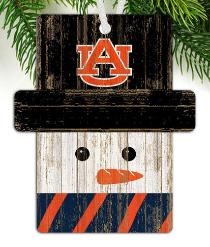 Auburn Tigers 0980-Snowman Ornament 4.5in