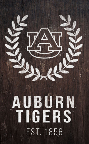 Auburn Tigers 0986-Laurel Wreath 11x19