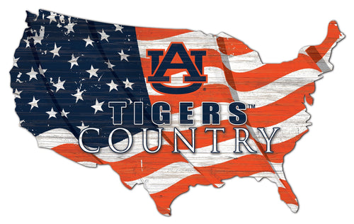 Auburn Tigers 1001-USA Shape Flag Cutout