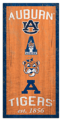 Auburn Tigers 1011-Heritage 6x12