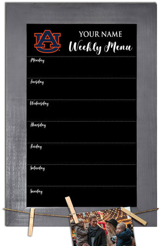 Auburn Tigers 1015-Weekly Chalkboard with frame & clothespins