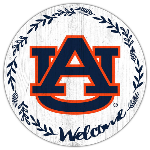 Auburn Tigers 1019-Welcome 12in Circle