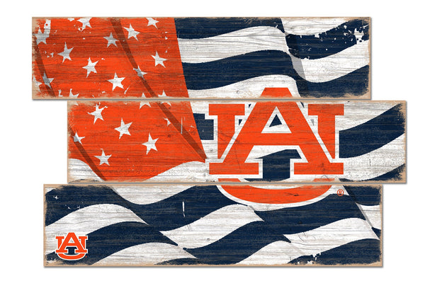 Auburn Tigers 1028-Flag 3 Plank
