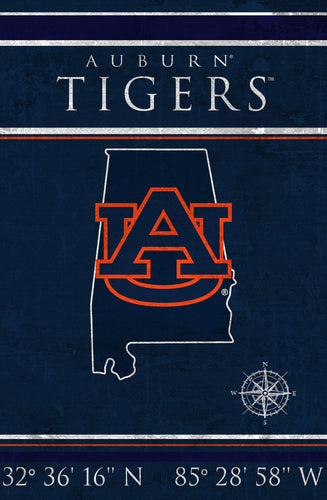 Auburn Tigers 1038-Coordinates 17x26