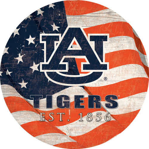 Auburn Tigers 1058-Team Color Flag Circle - 12"