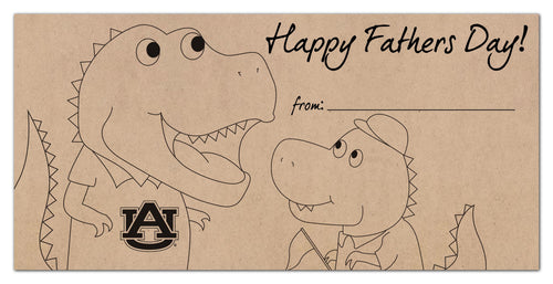 Auburn Tigers 1081-6X12 Father's Day Coloring sign