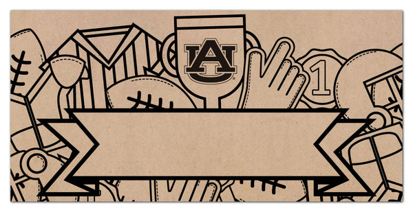 Auburn Tigers 1082-6X12 Coloring name banner