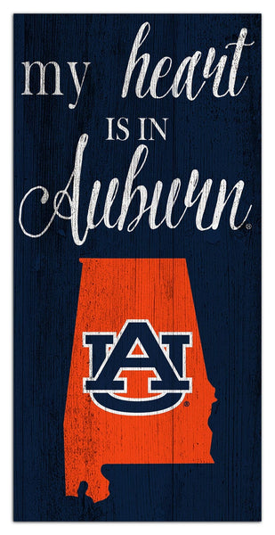 Auburn Tigers 2029-6X12 My heart state sign