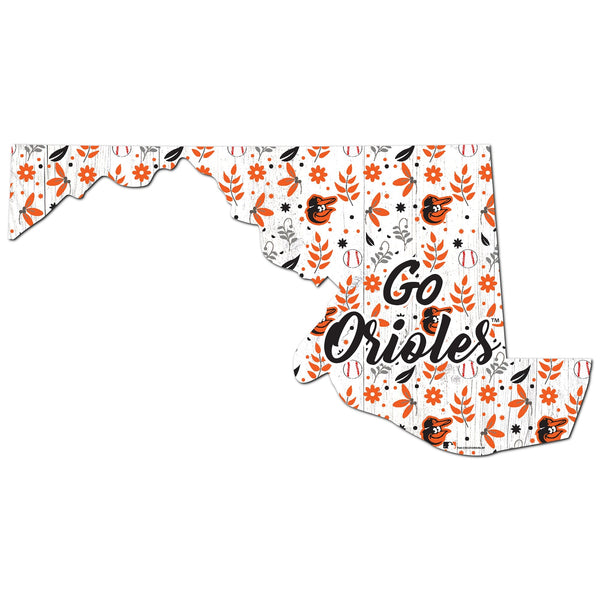 Baltimore Orioles 0974-Floral State - 12"