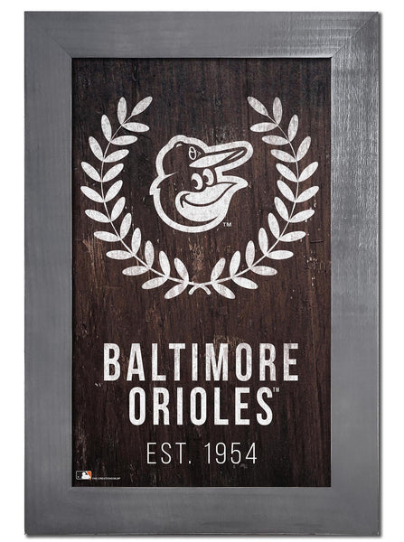 Baltimore Orioles 0986-Laurel Wreath 11x19