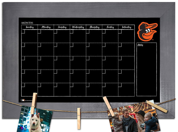 Baltimore Orioles 1014-Monthly Chalkboard with frame  & clothespins