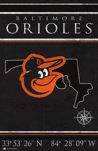 Baltimore Orioles 1038-Coordinates 17x26