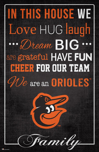 Baltimore Orioles 1039-In This House 17x26
