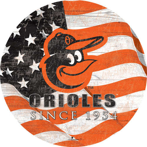 Baltimore Orioles 1058-Team Color Flag Circle - 12"