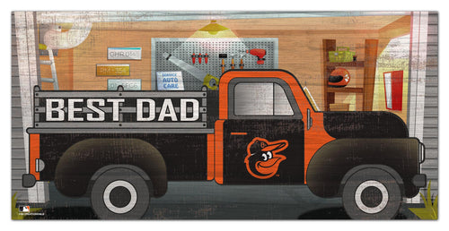 Baltimore Orioles 1078-6X12 Best Dad truck sign