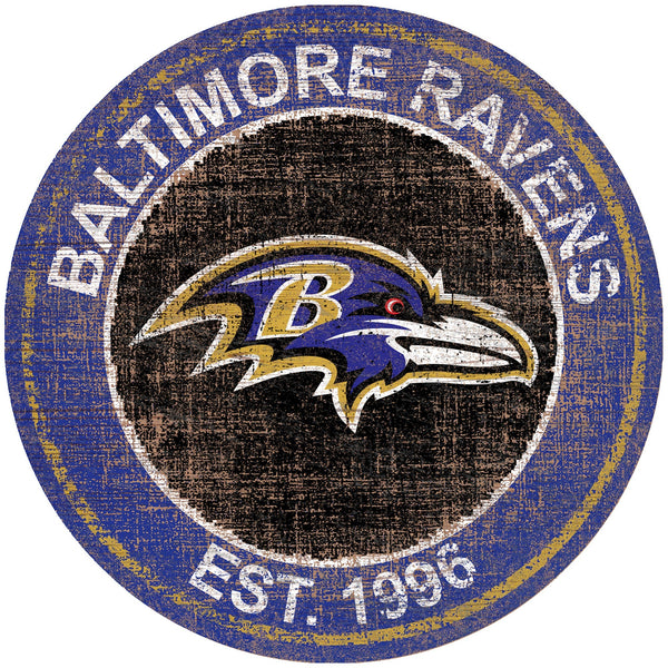 Baltimore Ravens 0744-Heritage Logo Round