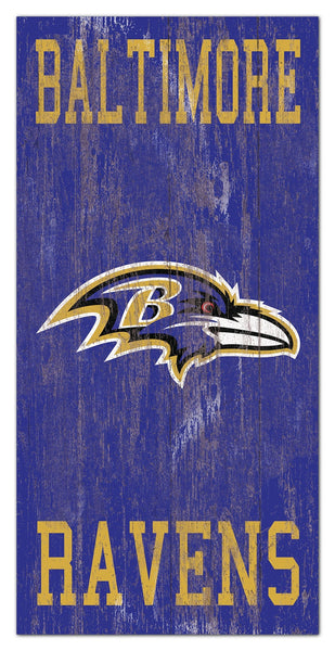 Baltimore Ravens 0786-Heritage Logo w/ Team Name 6x12