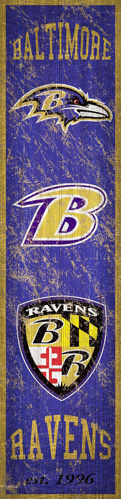 Baltimore Ravens 0787-Heritage Banner 6x24