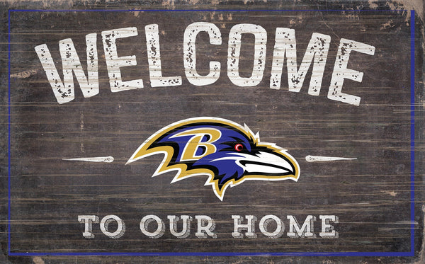 Baltimore Ravens 0913-11x19 inch Welcome Sign
