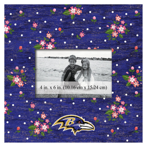 Baltimore Ravens 0965-Floral 10x10 Frame