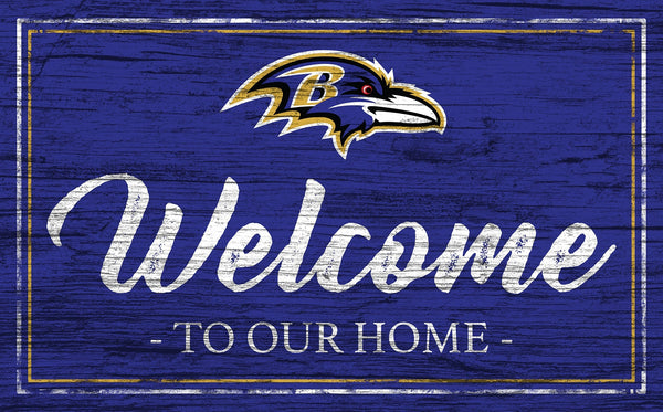 Baltimore Ravens 0977-Welcome Team Color 11x19