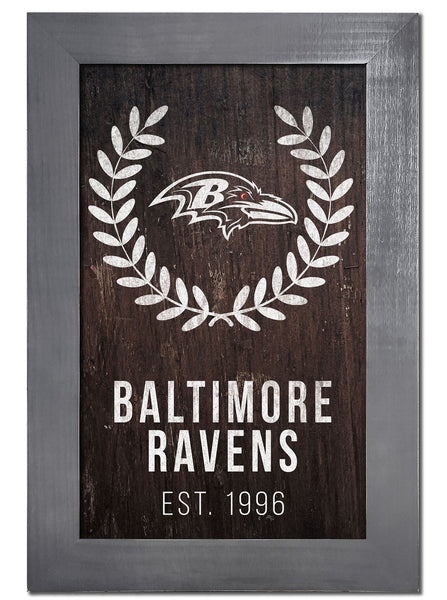 Baltimore Ravens 0986-Laurel Wreath 11x19