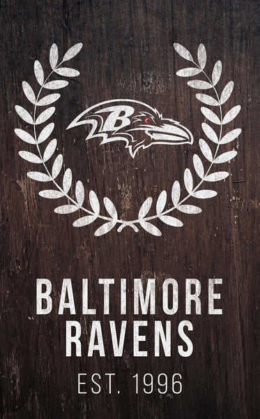 Baltimore Ravens 0986-Laurel Wreath 11x19