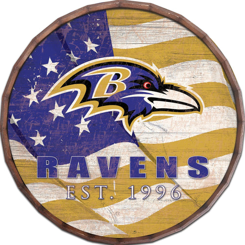 Baltimore Ravens 1002-Flag Barrel Top 16"